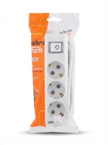 MAKRO TECH 3LÜ GRUP PRİZ 3M ANAHTARLI  KL:12